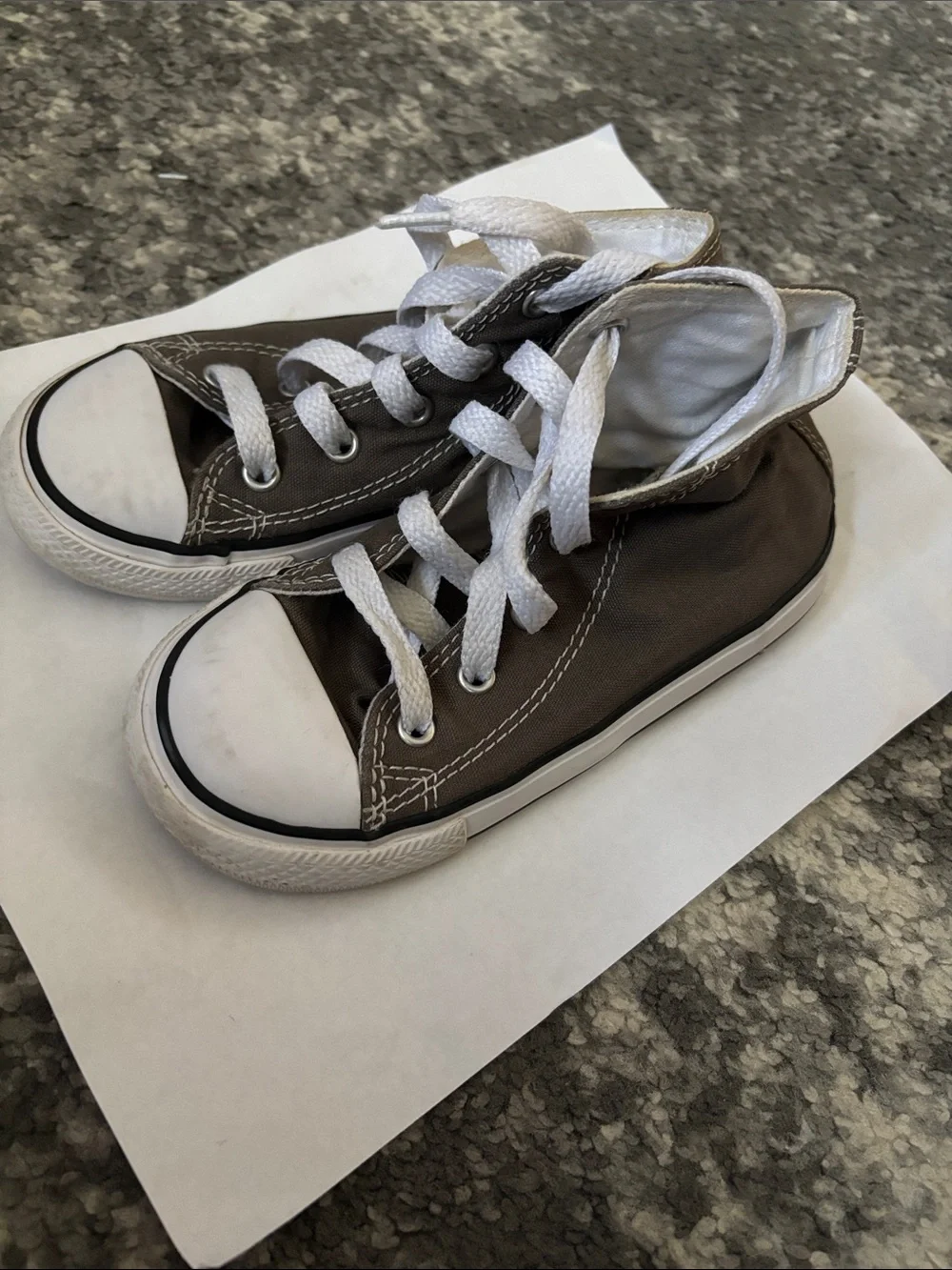 Converse Kids High-Top Sneakers in Brown with White Accents